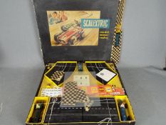 Scalextric - 1957-60 # No.3 set with 2 x tinplate Ferrari type 375 cars.