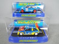 Scalextric - 2 x MG Metro 6R4 rally cars # C3494 Lawrence Gibson car and # C3639 Willie Rutherford