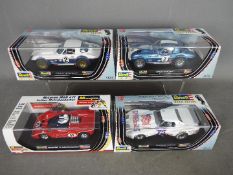 Revell - 3 x Chevrolet Corvettes and 1 x McLaren M6B slot car,