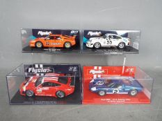 Flyslot - 4 x cars including Ford GT40, BMW M1 and 2 x Porsche 911 race cars.