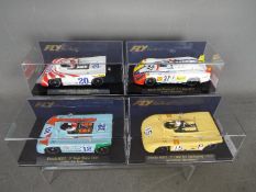 Fly - 4 x Porsche 908 slot cars # C49 1970 Le Mans, # C65 1970 Targa Florio,