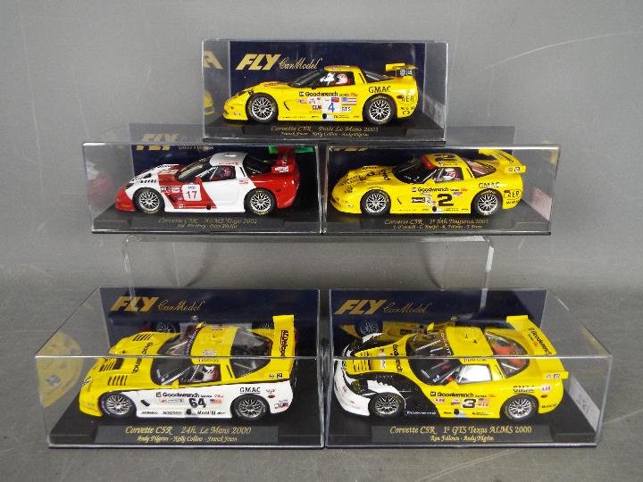 Fly - 5 x Chevrolet Corvette C5R models including # A122 2000 Le Mans car, # A123 2001 Daytona car,