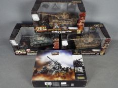 Forces Of Valour - 3 x WWII battle tanks and 1 x Flak Gun in 1:32 scale including 2 x # 80501