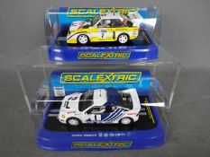 Scalextric - Two boxed Scalextric rally slot cars.