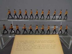 Zinnfiguren, Unmarked Maker - A collection of 22 unmarked and unboxed 30mm flat soldiers,