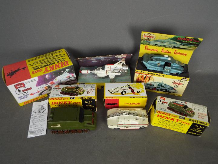 Dinky - 4 x Dinky UFO and Captain Scarlet vehicles including # 353 Shado 2,