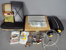 Herpa, Scalextric, Other - Two unboxed Herpa slot car trackside building kits,