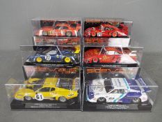 Sideways - 6 x slot cars including 2 x Ferrari 512BB, 2 x Porsche 935, BMW M1,