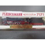 Fleischmann - A boxed Fleischmann #7171 N gauge 4-6-2 steam locomotive and tender 012 081-6 in DB