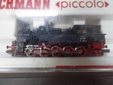 Fleischmann - A boxed Fleischmann #7078 N gauge 0-10-0 steam locomotive 94 1730 in DB black livery.