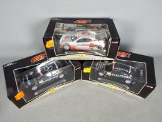 Maisto - 3 x Mercedes Benz CLK DTM cars in 1:18 scale in Warsteiner livery,