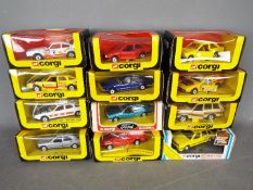 Corgi - A collection of 12 x boxed vehicles in 1:36 scale including MG Maestro # 1009,