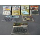 Frog, Airfix - Seven carded and bagged plastic model kits.