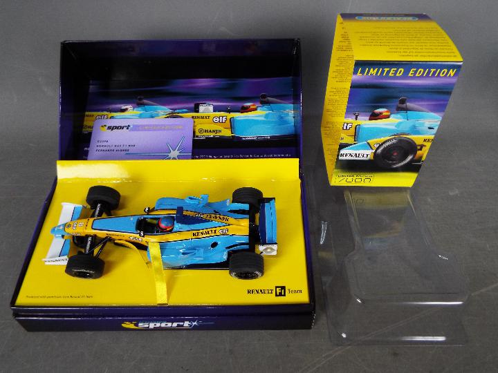 Scalextric - Renault R23 F1 car and 2 x Dallara Indy cars. - Image 3 of 3