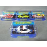 Scalextric - 4 x Ferrari F430 GT slot cars in various colours and liveries.