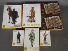 HaT - Seven boxed 1:72 scale plastic military model figure kits by Hat.