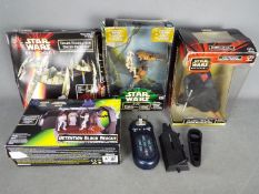 Star Wars, Hasbro - Three boxed Star Wars vehicles and a boxed action figure from Hasbro.