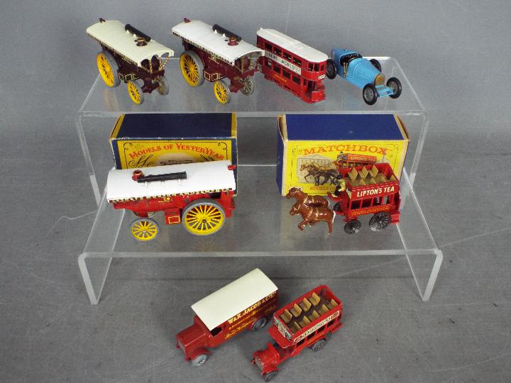 Matchbox Models of Yesteryear - A group of eight predominately unboxed diecast vintage Matchbox
