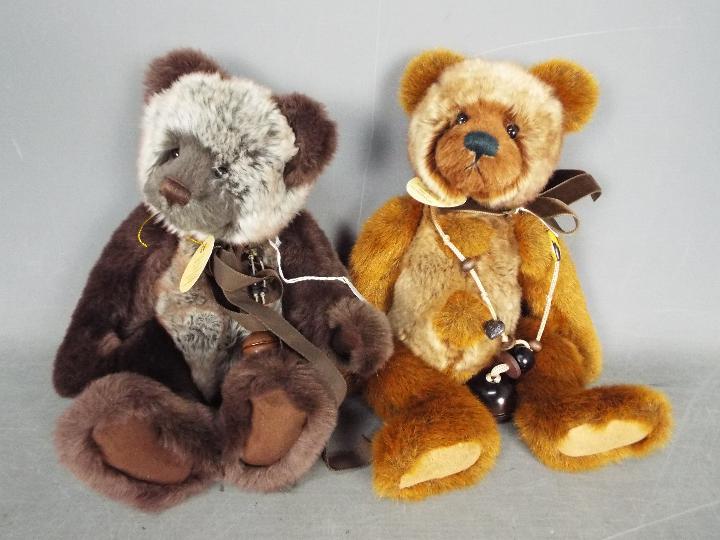 Charlie Bears - 2 x Bears, Benji and Jimmy designed by Isabelle Lee. #CB183958, #CB183729.