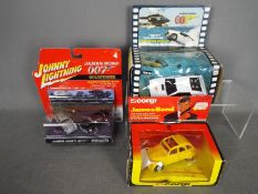 Corgi, Johnny Lightning, James Bond - Three boxed 'James Bond' related diecast model vehicles.
