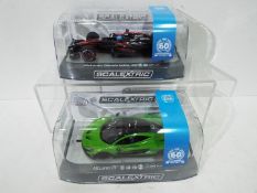 Scalextric -two 1:32 scale Scalextric Special Edition racing cars comprising McLaren P1 No.
