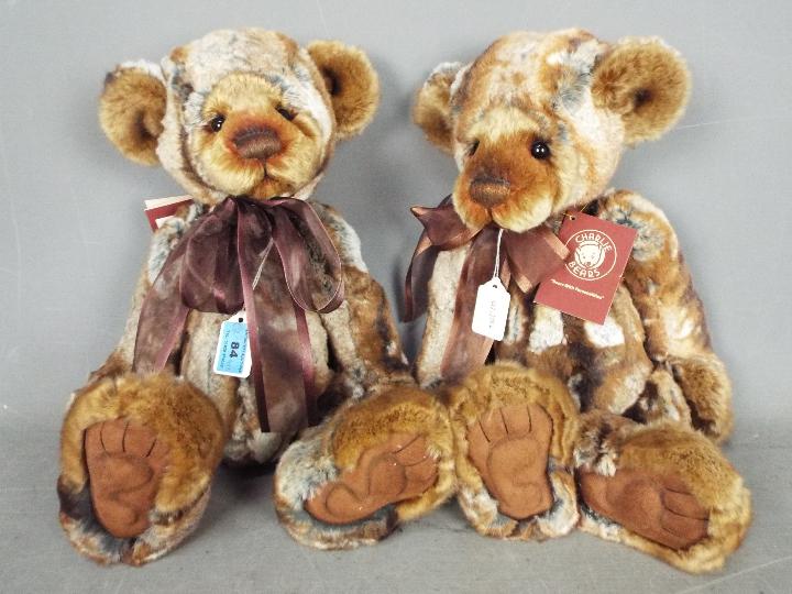 Charlie Bears - 2 x Bashful bears designed by Isabelle Lee in 2014 for the Plush collection.