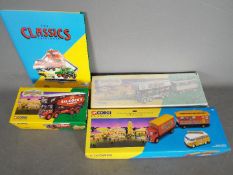 Corgi Classics - 3 x boxed Circus trucks and a catalogue includes # 12601 Foden pole truck in