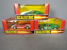 Scalextric - 3 x Ferrari 288 GTO slot cars # 8343, # 8338.