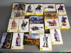 HaT, Strelets - A collection of 18 boxed 1:72 scale plastic model soldier kits.