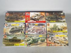 Airfix - A boxed collection of nine 1:72 and 1:76 scale plastic model kits by Airfix.
