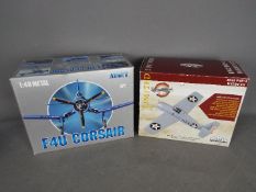 Franklin Mint, Gearbox - Two boxed diecast military aircraft.
