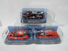 Scalextric - three 1:32 scale Scalextric cars comprising Ford XW Falcon #C3872,
