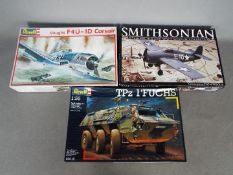 Revell - Three boxed plastic model kits.