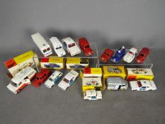 Dinky - A lot of 15 x vehicles in total and 3 x empty boxes.