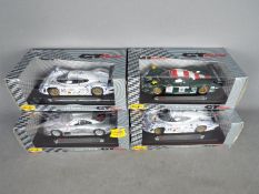 Maisto - 4 x 1:18 scale GT cars including 3 x Porsche 911 GT1 cars in different liveries and a