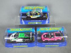 Scalextric - Three boxed Scalextric slot cars.