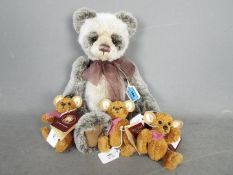 Charlie Bears - 4 x bears, Chrissie and 3 x Cheesecloth key ring bears by Isabelle Lee.