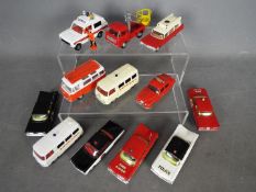 Corgi - A Group of 12 x loose vehicles including 2 x # 463 Commer Ambulances in different colours,