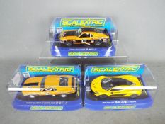 Scalextric - three 1:32 scale Scalextric cars comprising McLaren P1 #C3644,