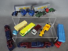 Matchbox - A fleet of 10 x trucks including 2 x # M6 Pickfords low loaders,