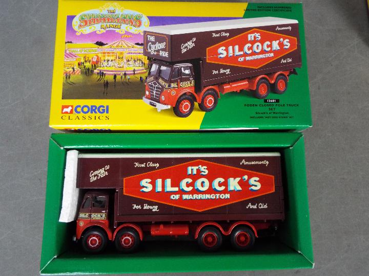 Corgi Classics - 3 x boxed Circus trucks and a catalogue includes # 12601 Foden pole truck in - Image 2 of 2