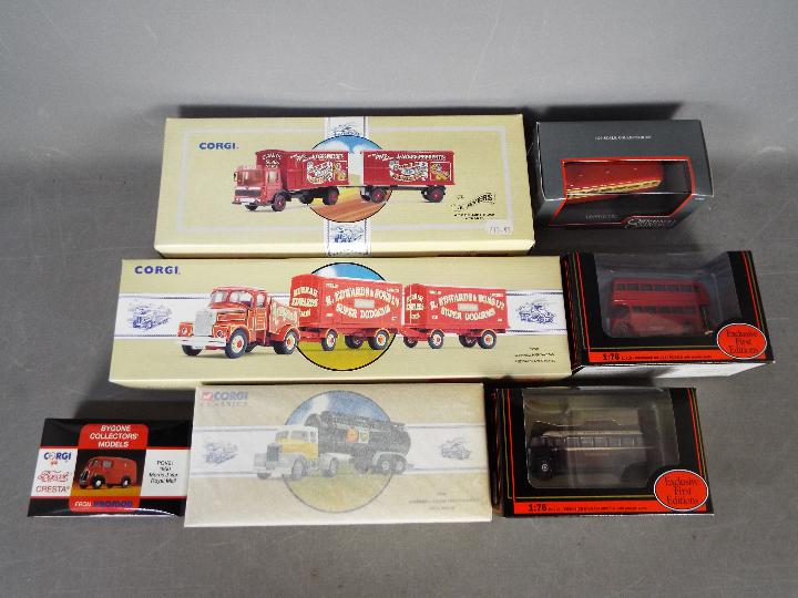Corgi Classics - EFE - A group of 7 x boxed trucks and buses in 1:43 and 1:76 scales including #