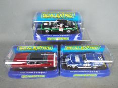 Scalextric - three 1:32 scale Scalextric cars comprising Chevrolet Camaro #C3612,