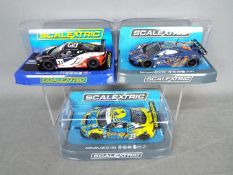 Scalextric - Three boxed Scalextric slot cars.