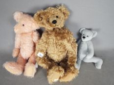 Marjorie Bears - Jenny Hooper Bears - Three teddy bears including a pink mohair Marjorie Bear