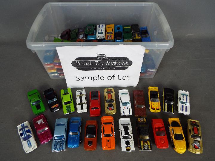 Hot Wheels - A collection of 108 loose Hot Wheels cars including Pontiac GTO, Plymouth Superbird,