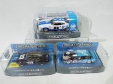 Scalextric - three 1:32 scale Scalextric cars comprising Special Edition Ford XC Falcon Celebrating