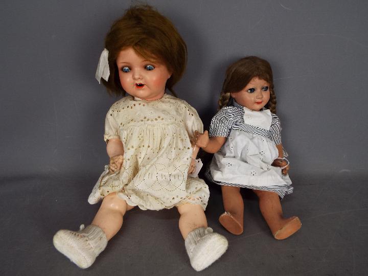 Armand Marseille, Martha Maar - Two unboxed vintage dolls.