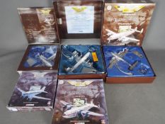 Corgi Aviation Archive - Five boxed diecast model aircraft in 1:144 scale.