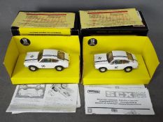 SCX - Matchbox - 2 x identical Seat 850 Coupe Vintage models # 83880.